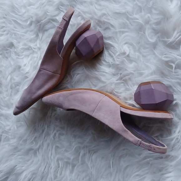 MNG/ Mango geometric  heel suede shoes - Picture 15 of 15